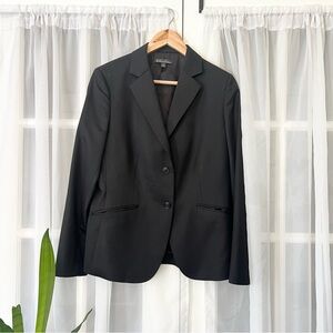 Brooks Brothers Black Wool 2 Button Blazer Size 12